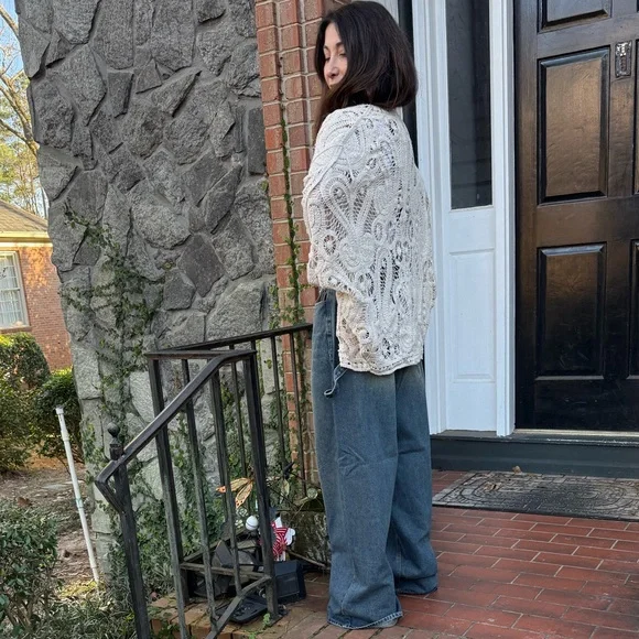 Retro Chic Loose fit wide leg Baggy Jeans - Picture 5 of 7